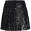 Jack & Jones Μίνι Φούστα με Παγιέτες Ψηλόμεση Μαύρη 12265330