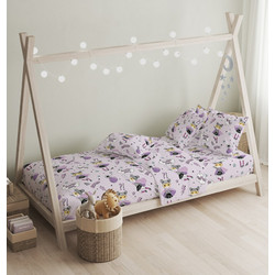 Cokitex Σετ Παιδικά Σεντόνια Μονά Βαμβακερά 165x270 Ballet Purple 3τμχ