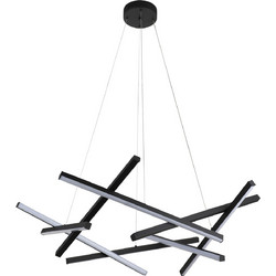 ARlight PDC 551-70 Κρεμαστό Φωτιστικό Οροφής Πολύφωτο LED με Θερμό Λευκό Φως Μαύρο 0104560