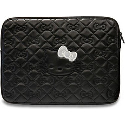 Hello Kitty Zip PU Quilted Bows Τσάντα Laptop Χειρός 14" Black