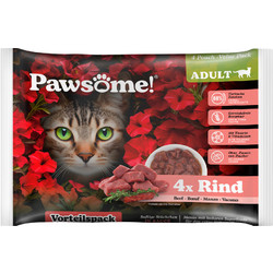 Pawsome Adult with Beef in Sause 4x85gr