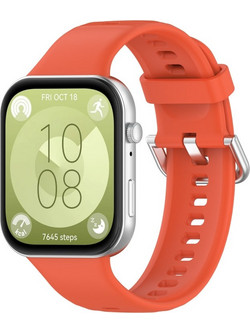 Silver Buckle Λουράκι Σιλικόνης Orange (Huawei Watch Fit 3)