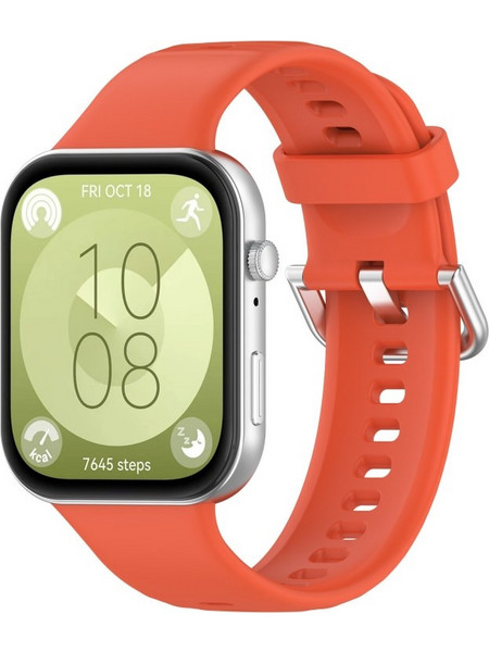 Silver Buckle Λουράκι Σιλικόνης Orange (Huawei Watch Fit 3)