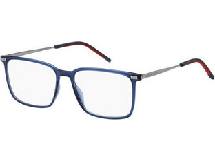 Tommy Hilfiger TH2019 PJP Ανδρικός Σκελετός Γυαλιών Οράσεως Κοκάλινος Μεταλλικός Ασημί Μπλε