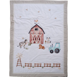 Das Home Fun 4916 Βρεφικό Πάπλωμα Κούνιας 150x110cm Λευκό Μπεζ