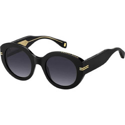 Marc Jacobs MARC1110S 8079O Γυναικεία Γυαλιά Ηλίου Οβάλ Κοκάλινα Μαύρα με Μαύρο Φακό