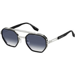 Marc Jacobs MARC782S 84J08 Ανδρικά Γυαλιά Ηλίου Πολυγωνικά Μεταλλικά Ασημί Μαύρο με Μαύρο Degradee Φακό