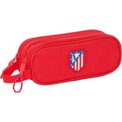 Safta Atletico Madrid Κασετίνα Βαρελάκι με 2 Θήκες Κόκκινη 812485513