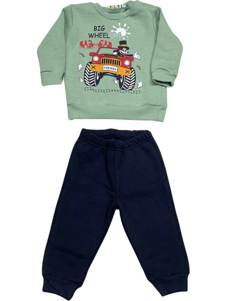 Frenzy Παιδικό Σετ Φόρμας Navy Μπλε Πράσινο Mint 71425118-1
