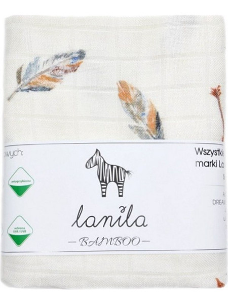 Lanila Pure Πάνα Αγκαλιάς από Μουσελίνα Μπεζ 75x75cm