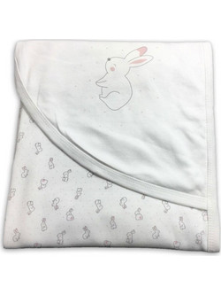 Rabbit Πάνα Αγκαλιάς Λευκή 90x85cm