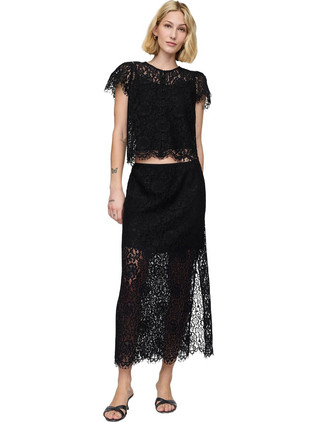 Gap Μακριά Φούστα Πλεκτή Ψηλόμεση Κλος Μαύρη 588796000