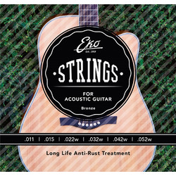 Eko Guitars Σετ 6 Χορδές Ακουστικής Κιθάρας Bronze 11-52" Light Tension