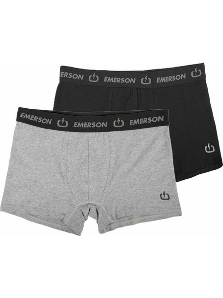 Emerson Ανδρικά Μποξεράκια Σετ Μαύρο/Γκρί 2Pack 211.EM06.06