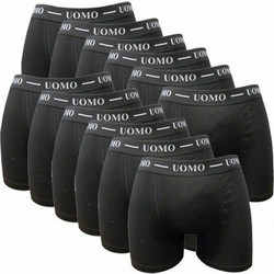 Uomo Ανδρικά Μποξεράκια Σετ 12Pack Μαύρα 1012