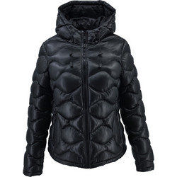 Leather 100 Γυναικείο Μπουφάν Χειμωνιάτικο Puffer Μακρύ Μαύρο 61-W-1123