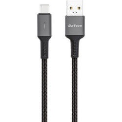 Detech DE-C39C Braided USB-A to USB-C 1m Black 40202