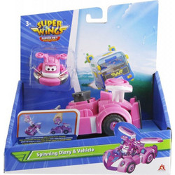 Just Toys Super Wings Super Pet Spinning Dizzy & Vehicle