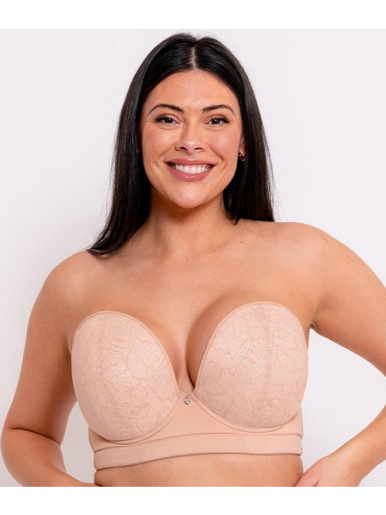 Curvy Kate Σουτιέν Strapless με Ελαφριά Ενίσχυση με Μπανέλα Μπεζ 71108