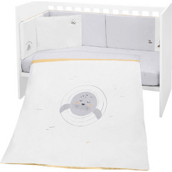 KikkaBoo Seally Me Σετ Κούνιας White/Grey 6τμχ 41101060139