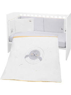 KikkaBoo Seally Me Σετ Κούνιας White/Grey 6τμχ 41101060139