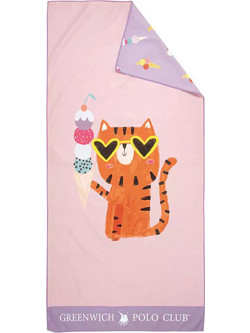 Greenwich Polo Club Ice Cat 4082 Παιδική Πετσέτα Θαλάσσης Microfiber Ροζ 70x140cm