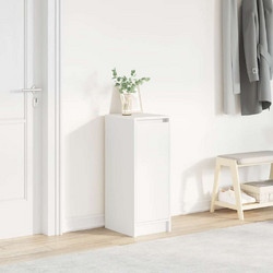 vidaXL Παπουτσοθήκη Ξύλινη Τοίχου Λευκή M29.5xΠ34xY76cm 861859