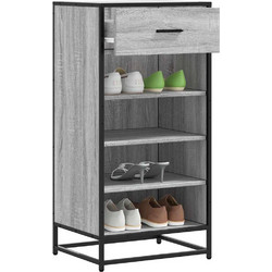 vidaXL Παπουτσοθήκη Ξύλινη Γκρι M48xΠ38xY97.5cm 849212