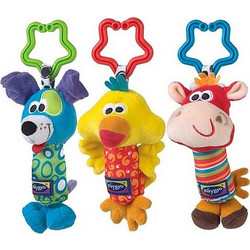 Playgro Tinkle Trio Σετ Υφασμάτινες Κουδουνίστρες Πίεσης για Νεογέννητα
