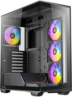 Antec C3 Black Midi Tower Κουτί Υπολογιστή RGB με Πλαϊνό Παράθυρο