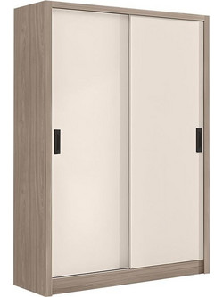 Woodwell Δίφυλλη Ντουλάπα Ρούχων Συρόμενη Vanity Μπεζ 120x60x200cm Ε7354,2