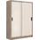 Woodwell Δίφυλλη Ντουλάπα Ρούχων Συρόμενη Vanity Μπεζ 120x60x200cm Ε7354,2