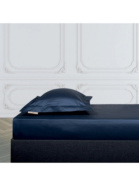 Greenwich Polo Club Σεντόνι King Size Βαμβακοσατέν με Λάστιχο 180x200+35 Cozy 2261 Μπλε Σκούρο