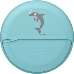 Carl Oscar Δελφίνι Disc Πλαστικό Παιδικό Δοχείο Φαγητού Γαλάζιο