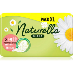 Naturella Ultra Normal Plus Μέγεθος 2 Σερβιέτες με Φτερά για Αυξημένη Ροή 5 Σταγόνες 18τμχ