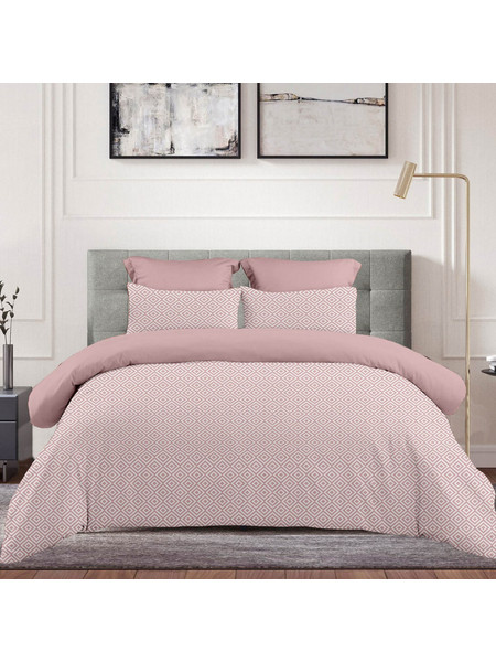 Astron Σεντόνι Μονό Βαμβακερό με Λάστιχο 160x200+30 Boho Dusty Rose