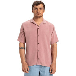 Quiksilver Ανδρικό Πουκάμισο Βαμβακερό Κοντομάνικο Κανονική Γραμμή Ροζ EQYWT04628-PJM0