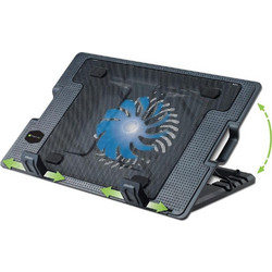Techly 106244 Cooling Pad Laptop έως 17.3" με 1 Ανεμιστήρα & Φωτισμό