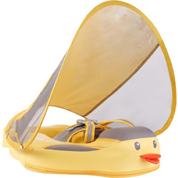 Mambobaby Βρεφικό Σωσίβιο Swimtrainer με Σκίαστρο για 6 Μηνών έως 2 Ετών Κίτρινο B503