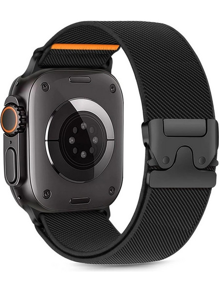 Tech-Protect Nylon Clasp Λουράκι Υφασμάτινο Black (Apple Watch 44 / 45 / 46 / 49mm)