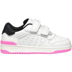 Geox Washiba Παιδικά Sneakers Λευκά Φούξια Μαύρα J45HXB000BCC0404