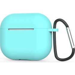 Techsuit Θήκη Σιλικόνης με Γάντζο για Apple AirPods 4 Τιρκουάζ