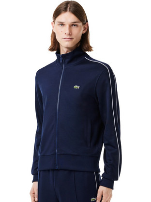 Lacoste Ανδρική Ζακέτα Φούτερ με Φερμουάρ Navy Μπλε SH1457-166
