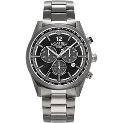 Roamer Helios Ανδρικό Ρολόι Χρονογράφος Solar με Γκρι Μεταλλικό Μπρασελέ R973981448520