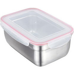 Pal Δοχείο Φαγητού Inox 2.7lt Ασημί Ροζ