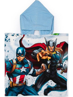 Marvel Avengers 40 Παιδικό Πόντσο Θαλάσσης Microfiber Γαλάζιο 50x100cm