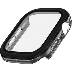 Uniq Voute Πλαστική Θήκη Tempered Glass για Apple Watch 10 42mm Μαύρη