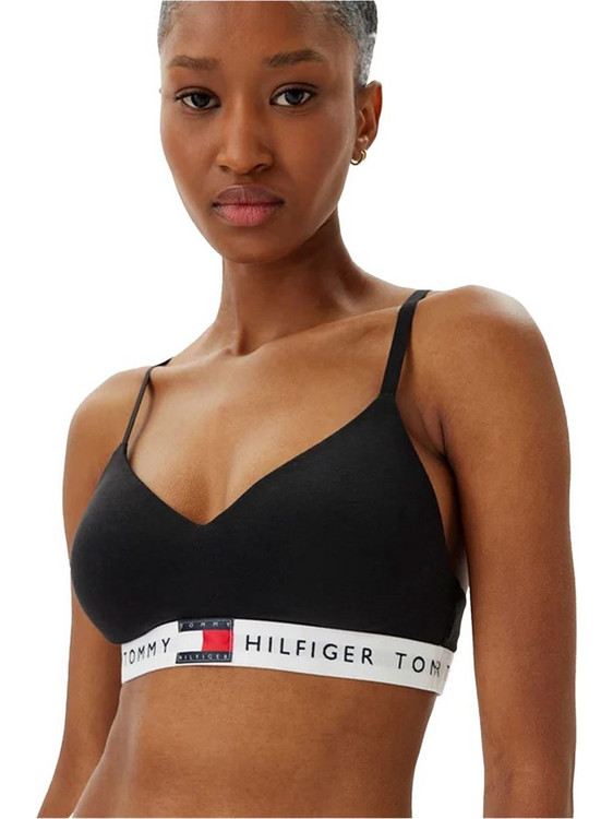 Tommy Hilfiger Μπουστάκι Push Up χωρίς Μπανέλα Μαύρο UW0UW05715-BDS