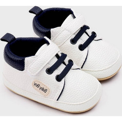 Childrenland Βρεφικά Sneakers Αγκαλιάς Άσπρο Navy Μπλε D3114
