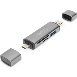 Digitus DA70886 Card Reader OTG USB-C & USB-A 3.2 Gen 1 για SD / microSD